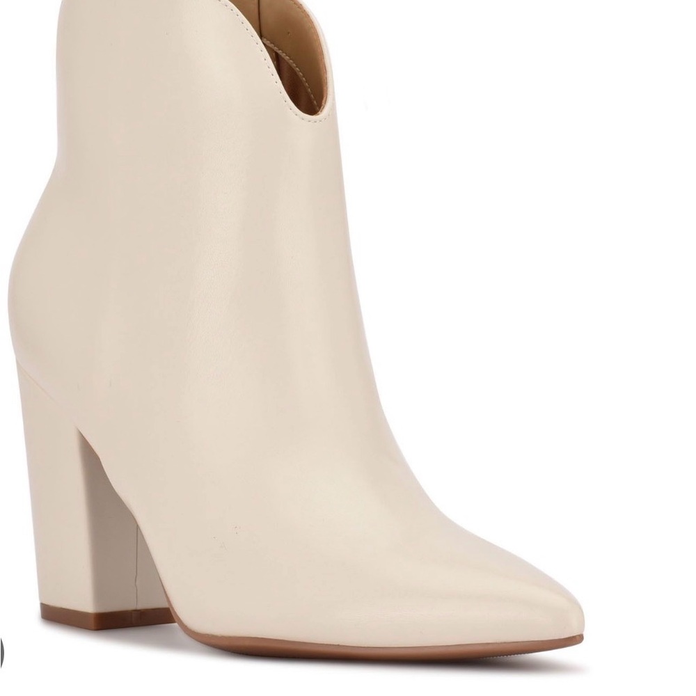 Nine West Cream Ankle Booties